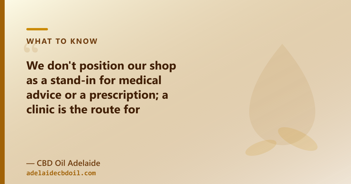 A prescription clinic and an OTC shop are two different routes, for two different buyer needs
