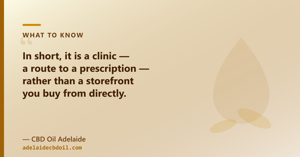Two routes for SA buyers: CA Clinics (Rx, from $29 consult) vs CBD Oil Adelaide (OTC, from $89.95)